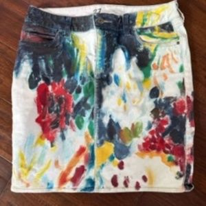 Canvas jean skirt